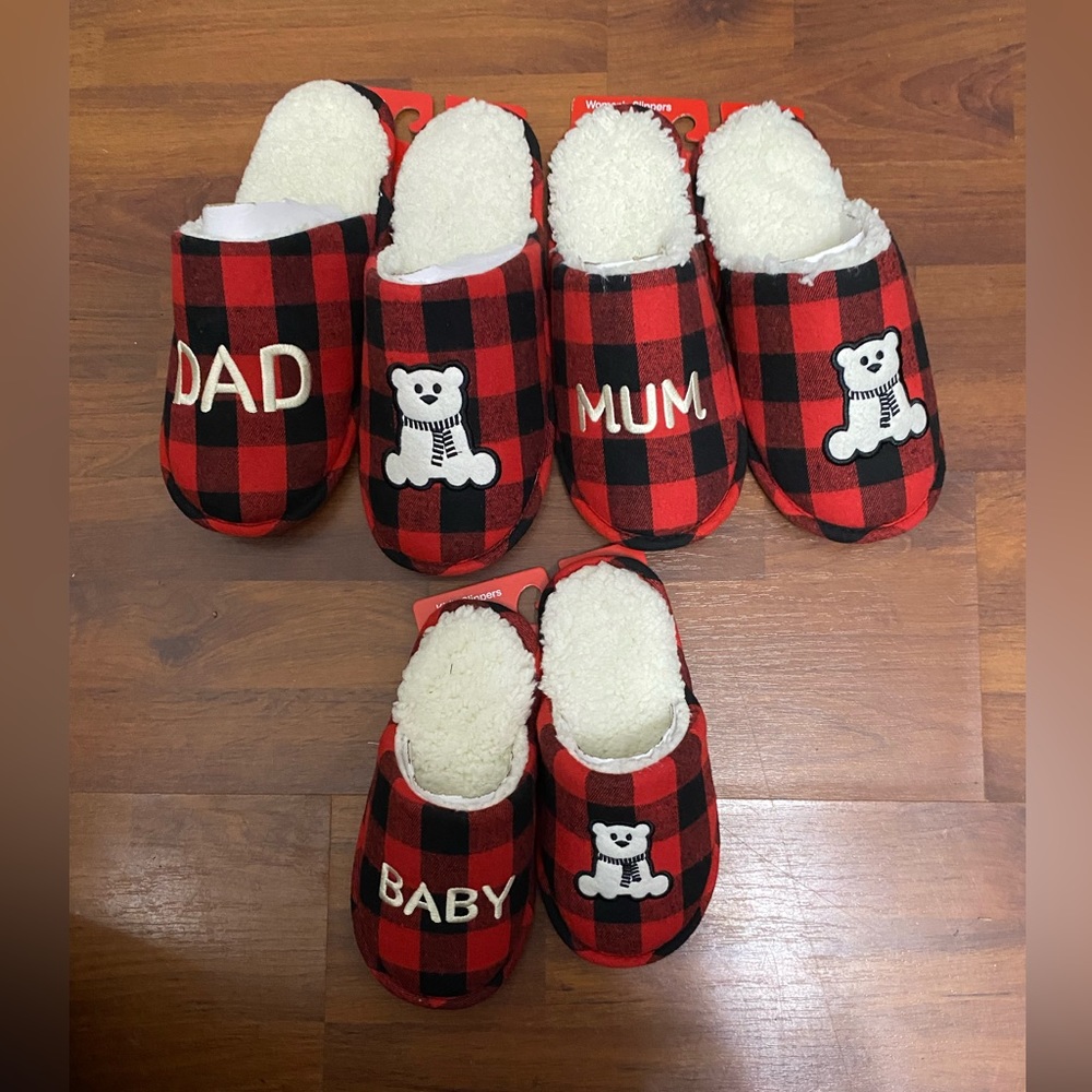 Family Bear Slippers. Mum, Dad,Baby.